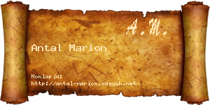 Antal Marion névjegykártya